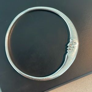Sterling silver moon bracelet bangle